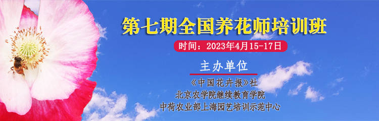 七期花苹果版
:“第七期全国养花师评级发证线上培训班“将于4月15-17日在上海举办。